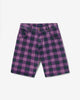 Noah - 5-Pocket Buffalo Plaid Denim Shorts - Pink/Purple/Black - Swatch