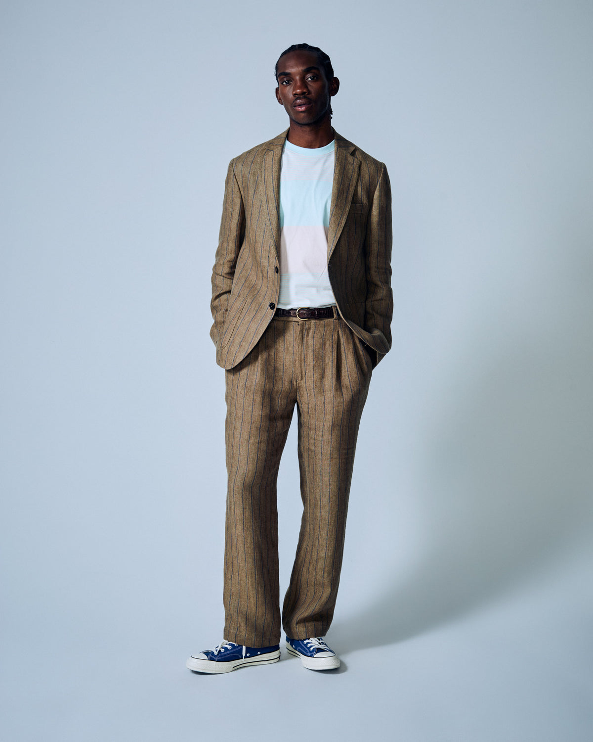 Linen Double-Pleat Trousers