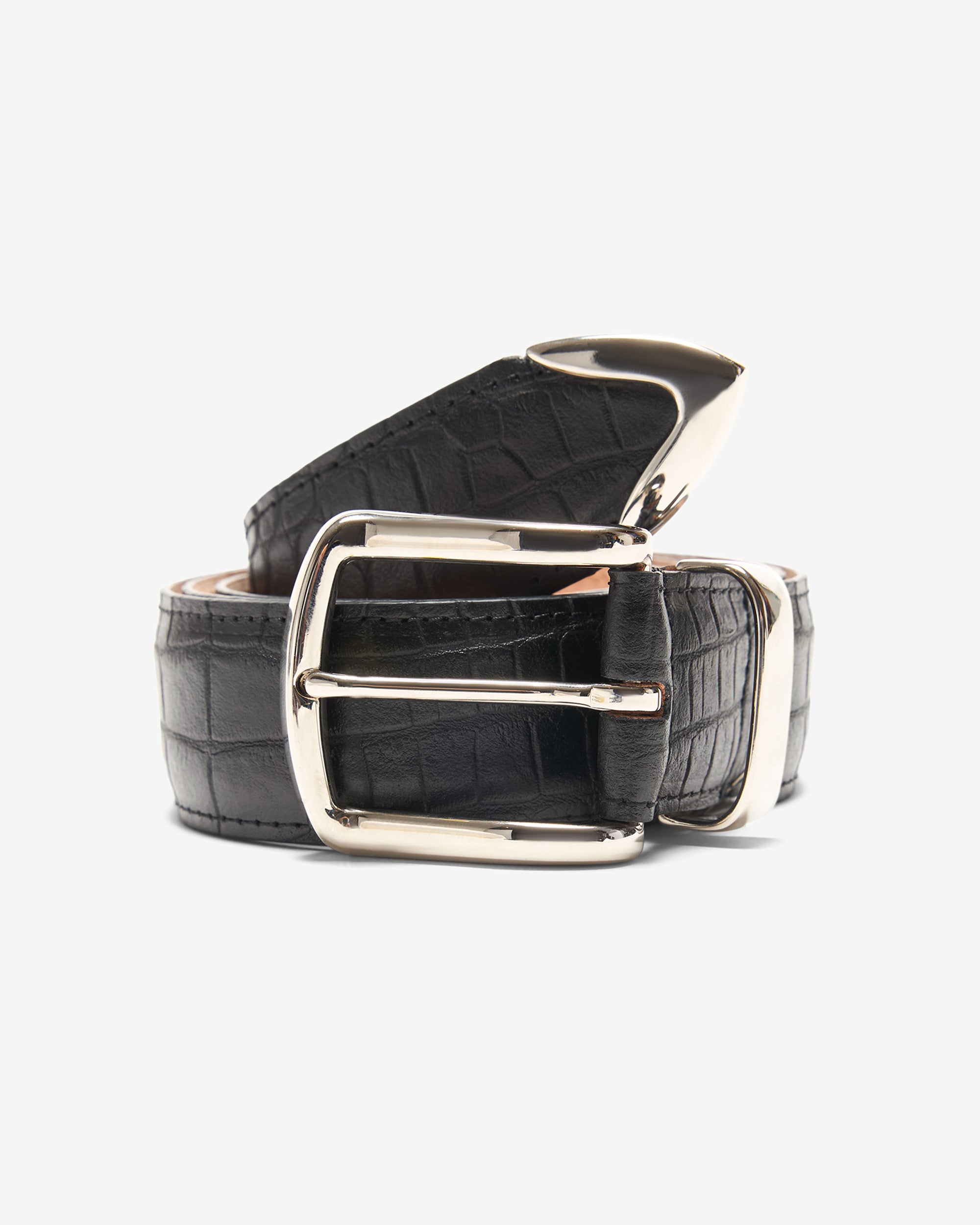 ベルト NOAH Croc Embossed l Tip Belt 25AW Croc Embossed Metal Tip Belt - Noah