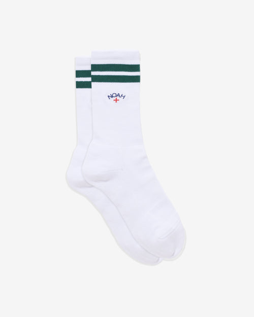 Noah - Striped Sock-White/Green