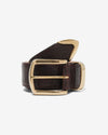 Noah - Faux Lizard Belt - Brown - Swatch