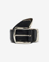 Noah - Faux Lizard Belt - Black - Swatch