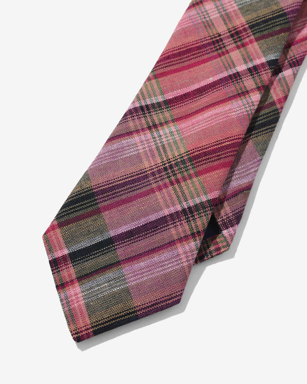 Noah - Linen Madras Necktie - Detail