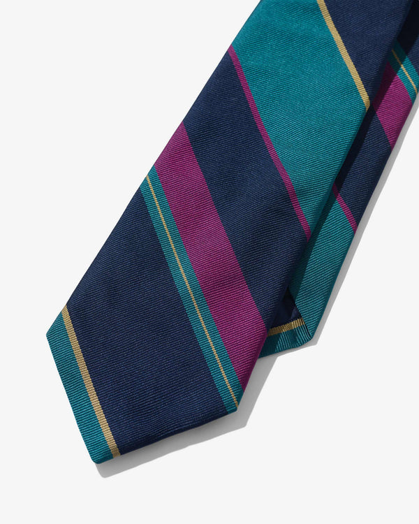 Noah - Multi Stripe Silk Necktie - Detail