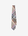 Noah - Linen Plaid Tie - Brown Plaid - Swatch