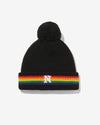 Noah - Rainbow Beanie - Black - Swatch