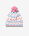Noah - Wool Pom Pom Beanie - Winter Fair Isle - Swatch