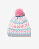 Noah - Wool Pom Pom Beanie - Winter Fair Isle - Swatch