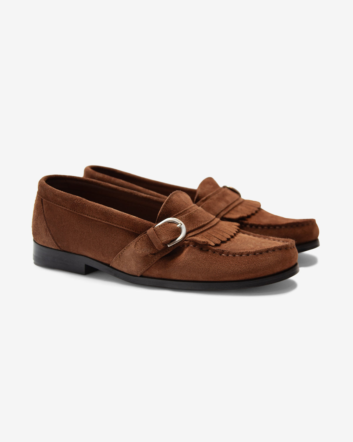 Suede Buckle Loafer