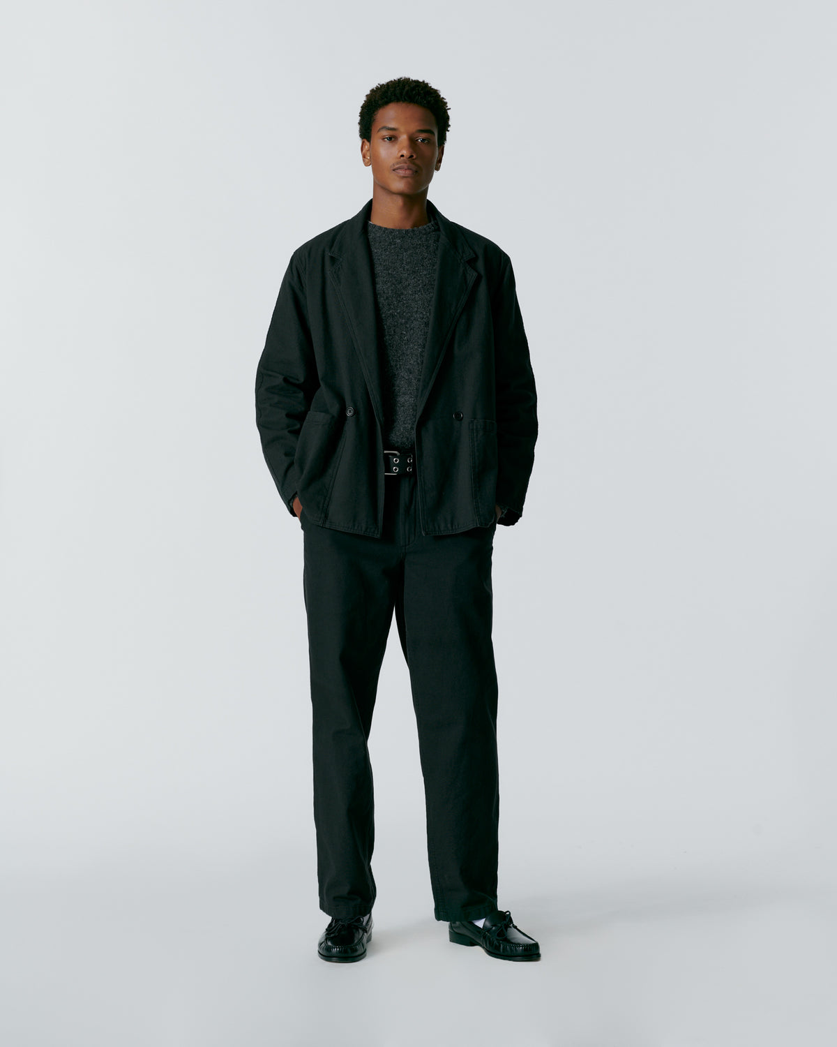 Double-Pleat Cotton Pant