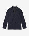 Noah - Hopsack Blazer - Navy - Swatch