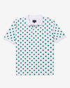 Noah - Polka Dot Polo - White/Green - Swatch