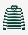 Noah - Jersey Long Sleeve Polo - Green/White - Swatch