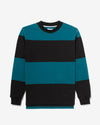 Noah - Mockneck Top - Black/Teal - Swatch