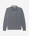 Noah - Jacquard Long Sleeve Polo - Black - Swatch