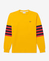 Noah - Striped Sleeve Rugby Top - Gold - Swatch