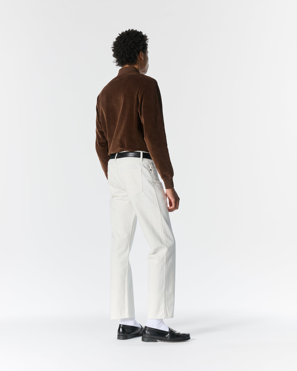 Velour Long Sleeve Polo