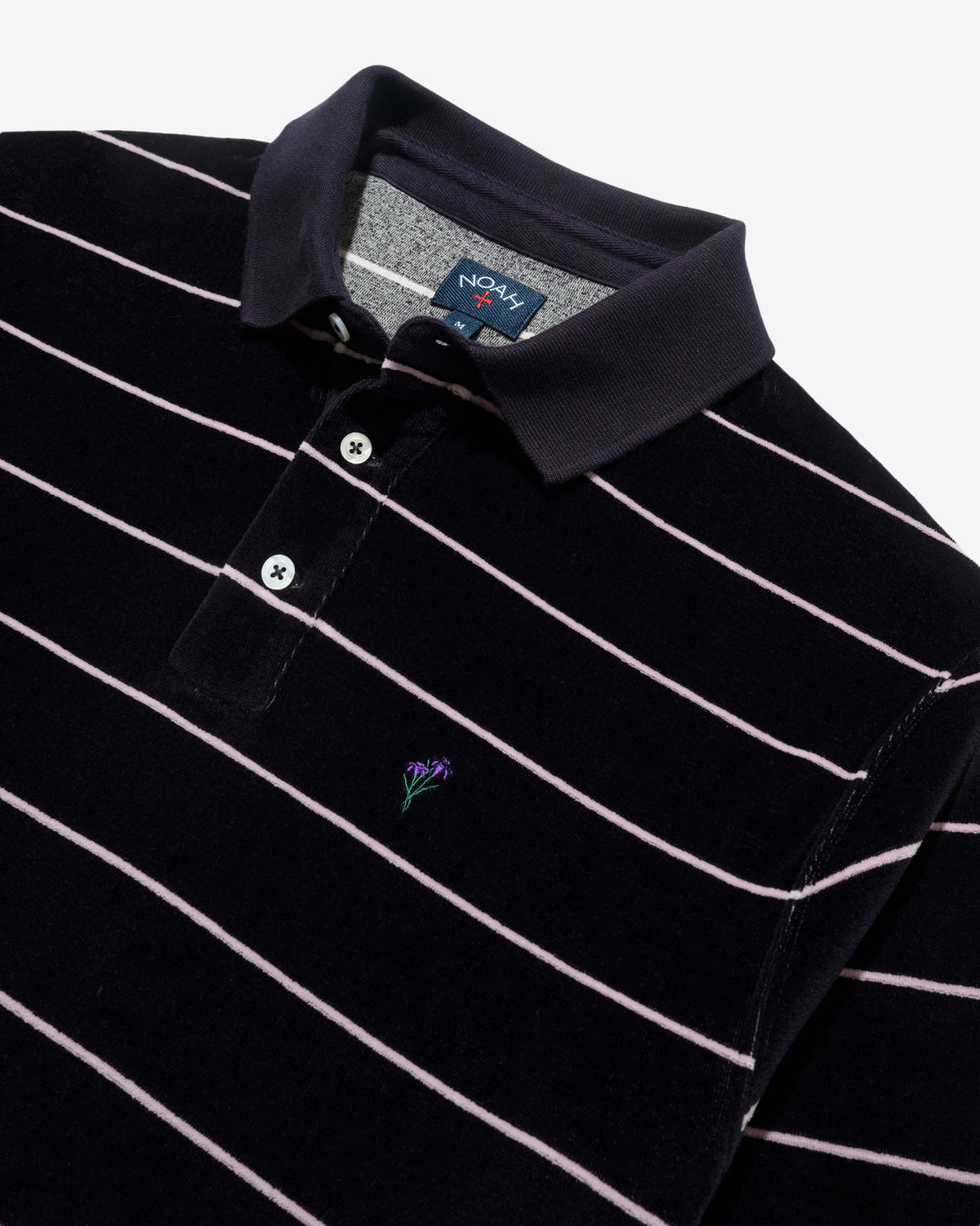 Velour Long Sleeve Polo