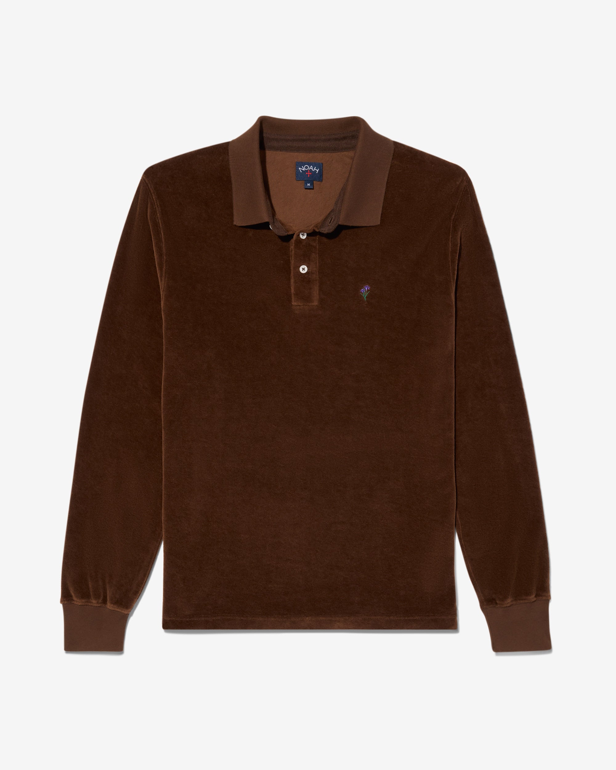 Velour Long Sleeve Polo - Noah