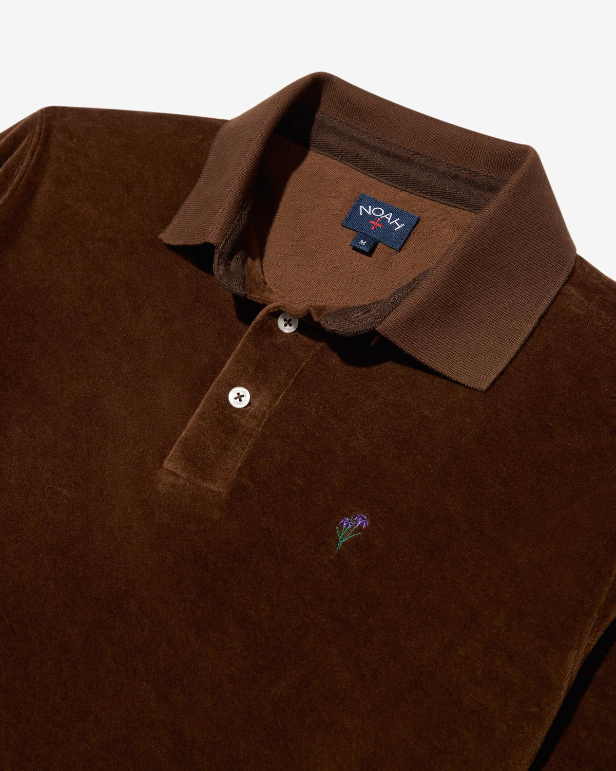 Velour Long Sleeve Polo