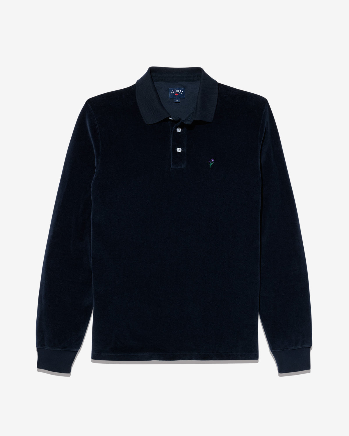 Velour Long Sleeve Polo