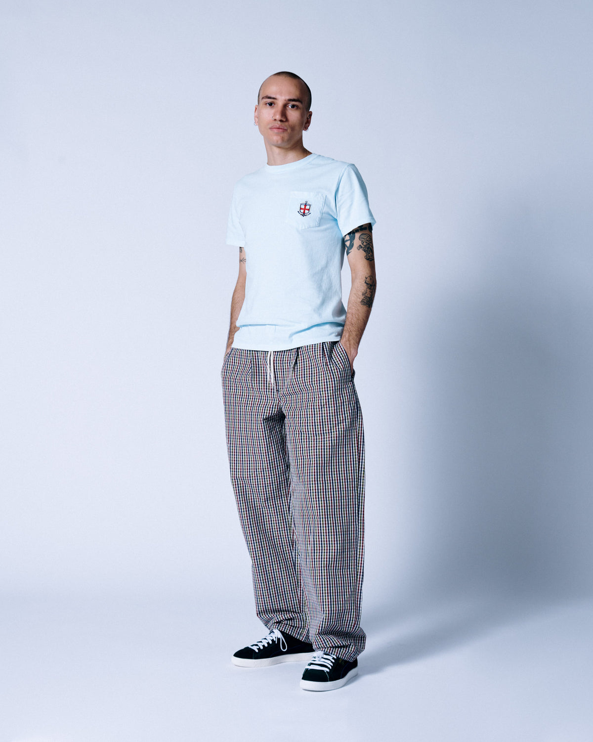 Drawstring Check Pant