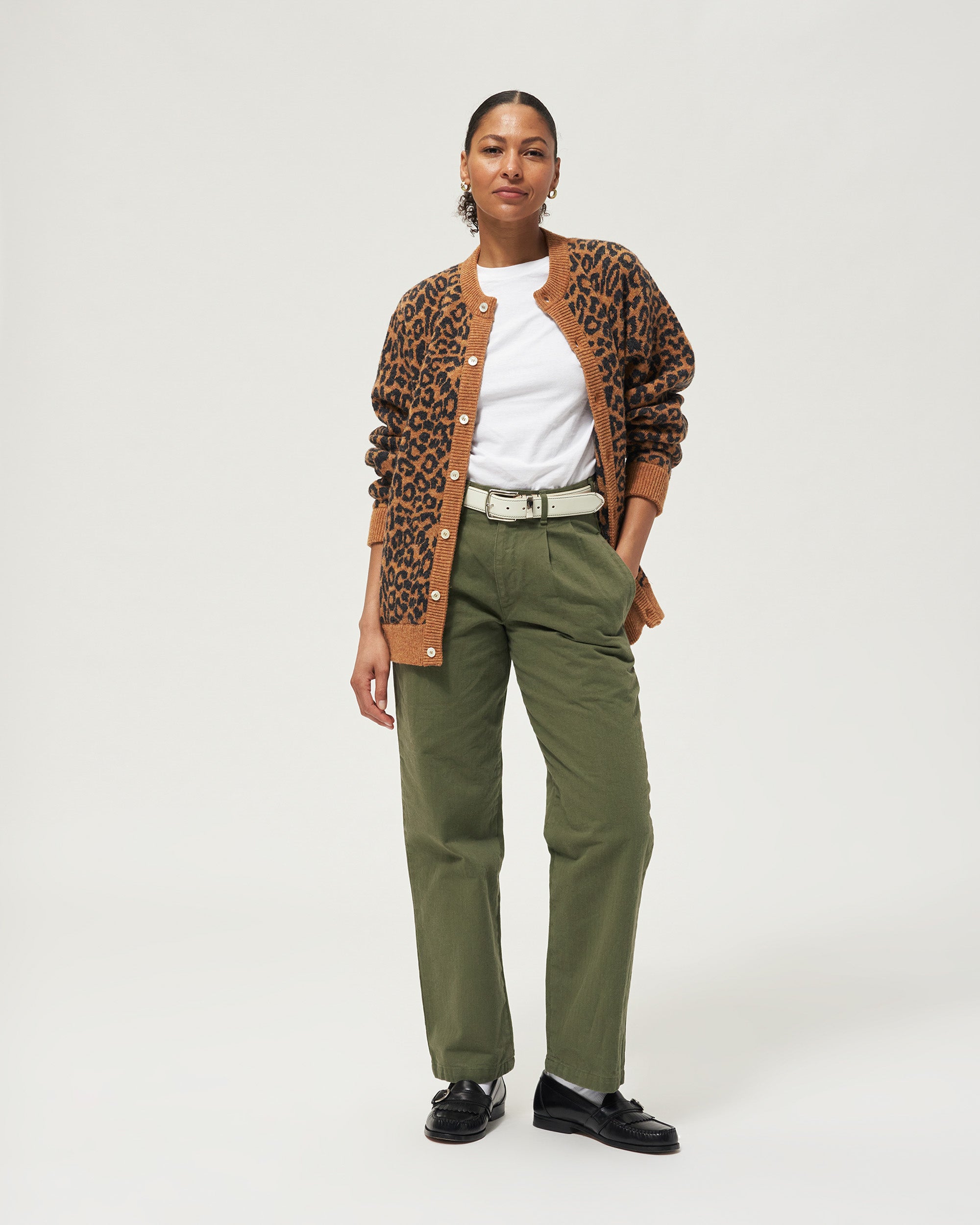 Leopard cardigan sweater 2025