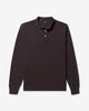 Noah - Long Sleeve Pique Polo - Dark Brown - Swatch