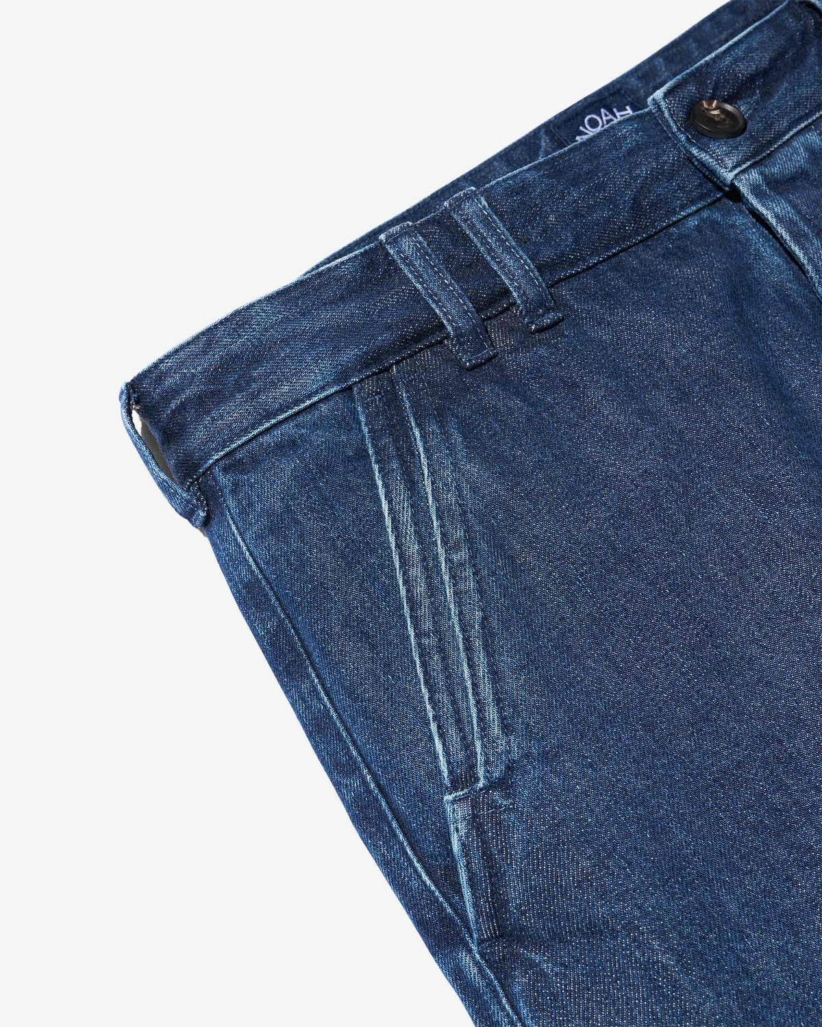 Buckle-Back Denim Pant