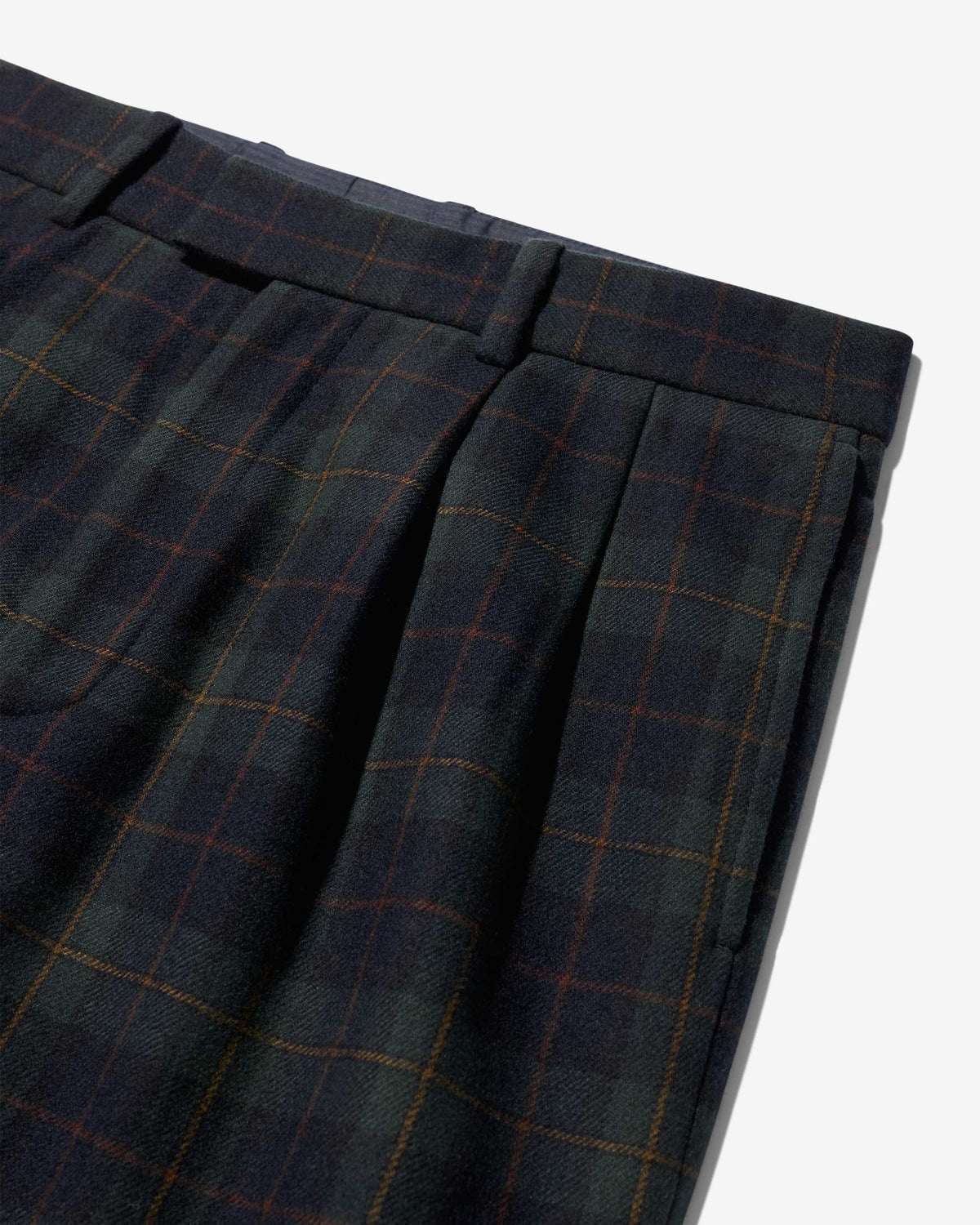 Double-Pleated Tartan Trouser