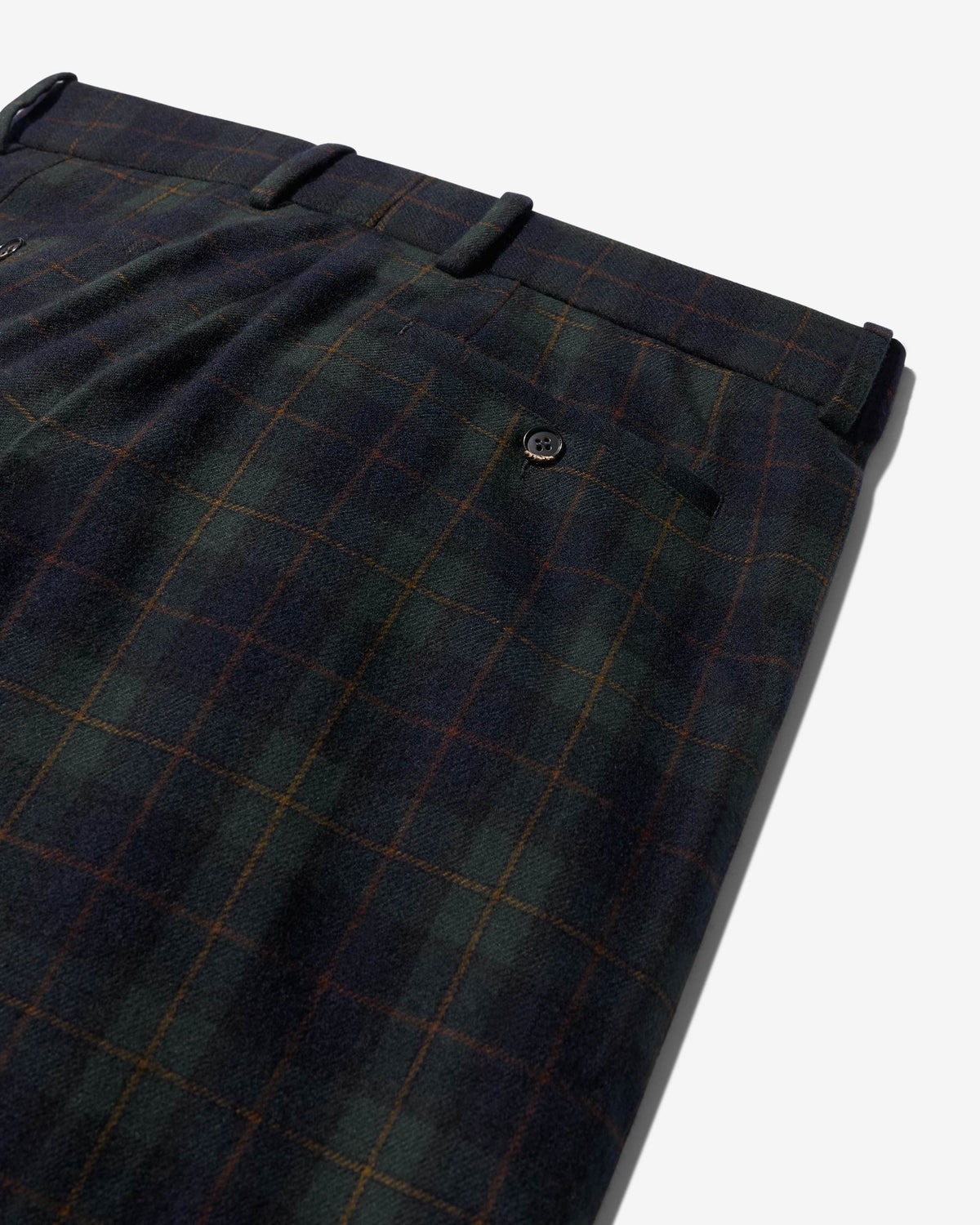 Double-Pleated Tartan Trouser