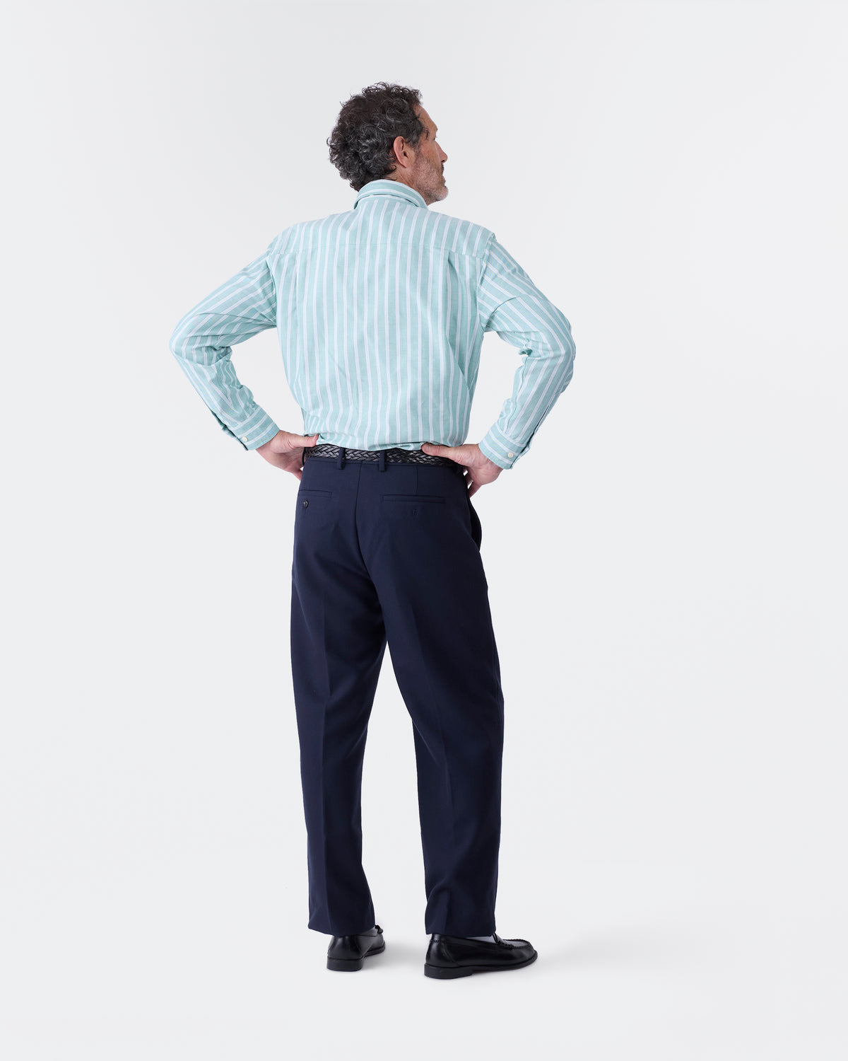 Barathea Wool Pleated Trouser