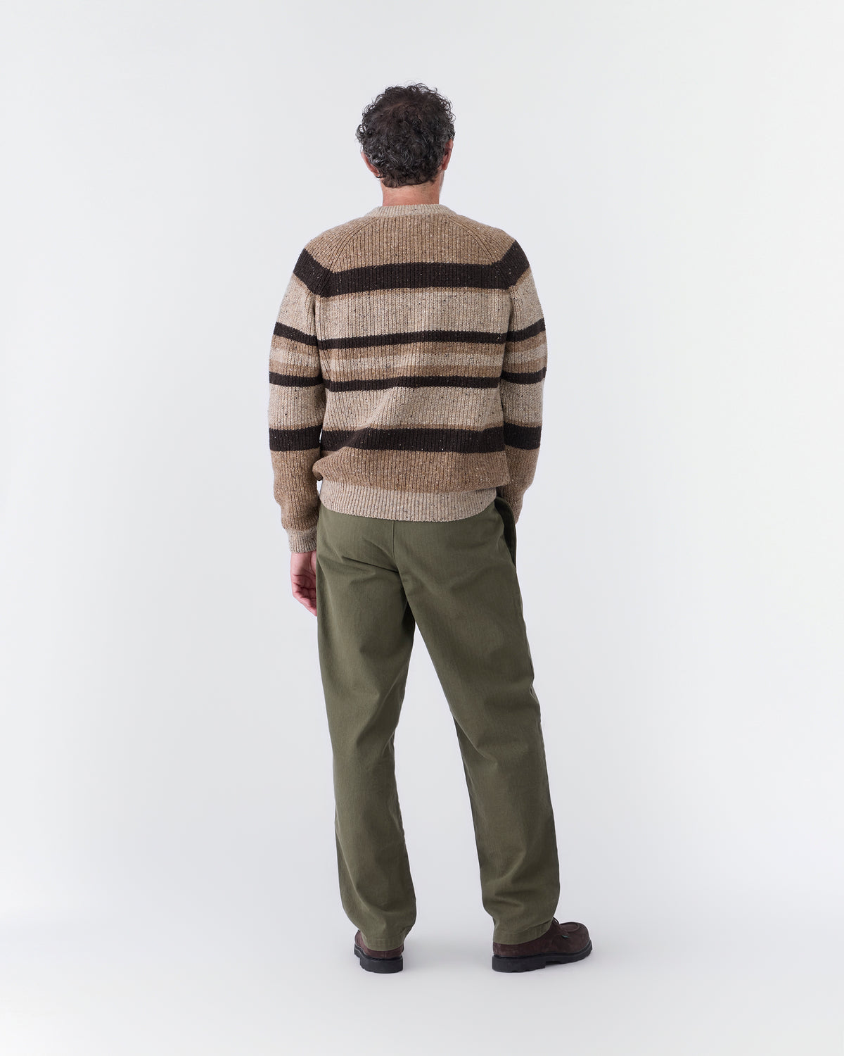 Striped Donegal Shaker Sweater