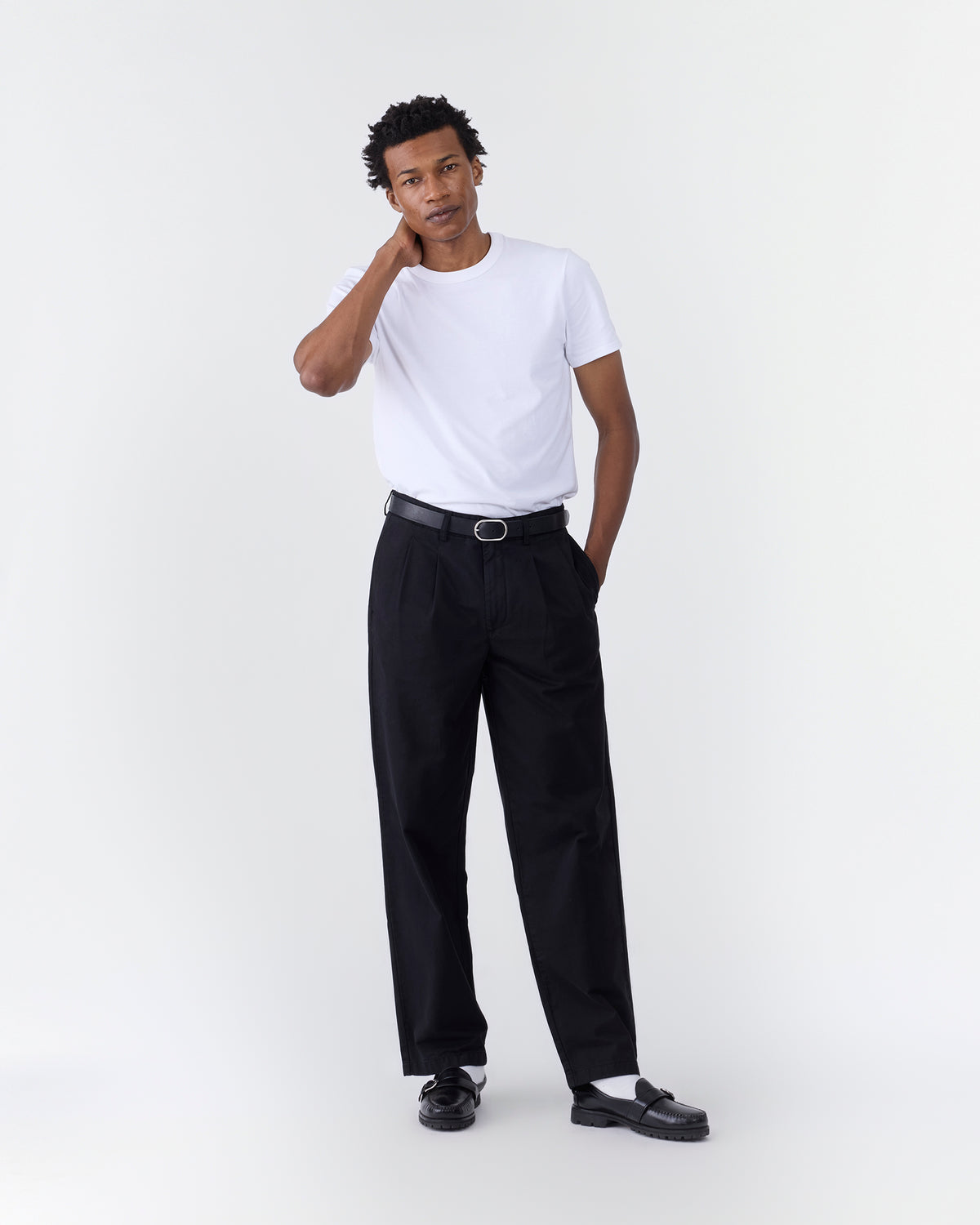 Twill Double-Pleat Pant