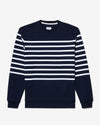 Noah - Oversized Striped Rugby Top - Navy/White - Swatch