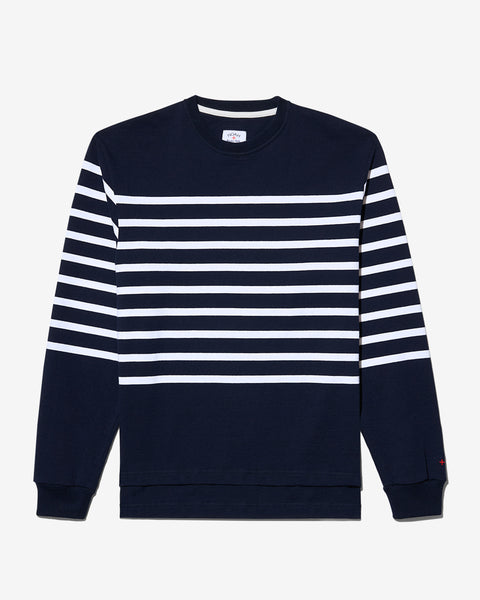 美品 MENS MARINE STRIPE HIGH NECKBRIEFING Striped Mariner Top - Noah