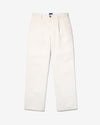Noah - Canvas Single Pleat Trouser - Ivory - Swatch