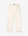 Noah - Canvas Single Pleat Trouser - Ivory - Swatch