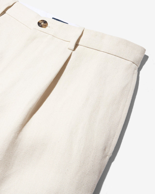 Noah - Canvas Single Pleat Trouser - Detail
