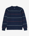 Noah - Striped Shaker Sweater - Navy Stripe - Swatch