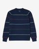 Noah - Striped Shaker Sweater - Navy Stripe - Swatch