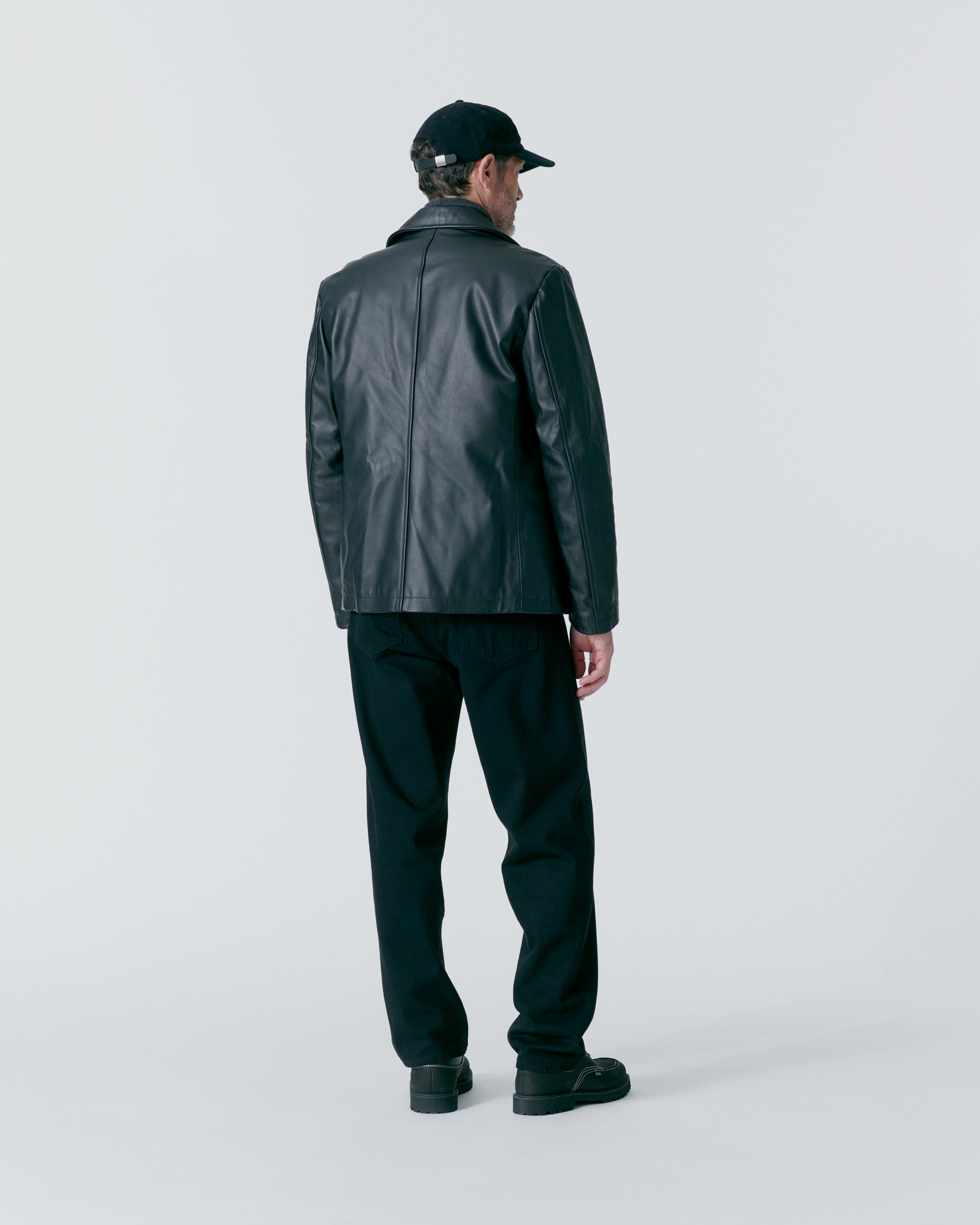 Insulated Leather Peacoat - Noah