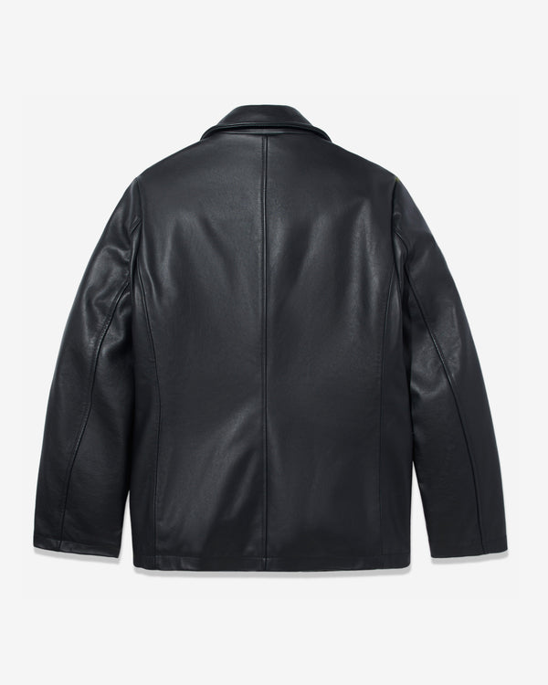 Noah - Insulated Leather Peacoat (Pre-order) - Detail