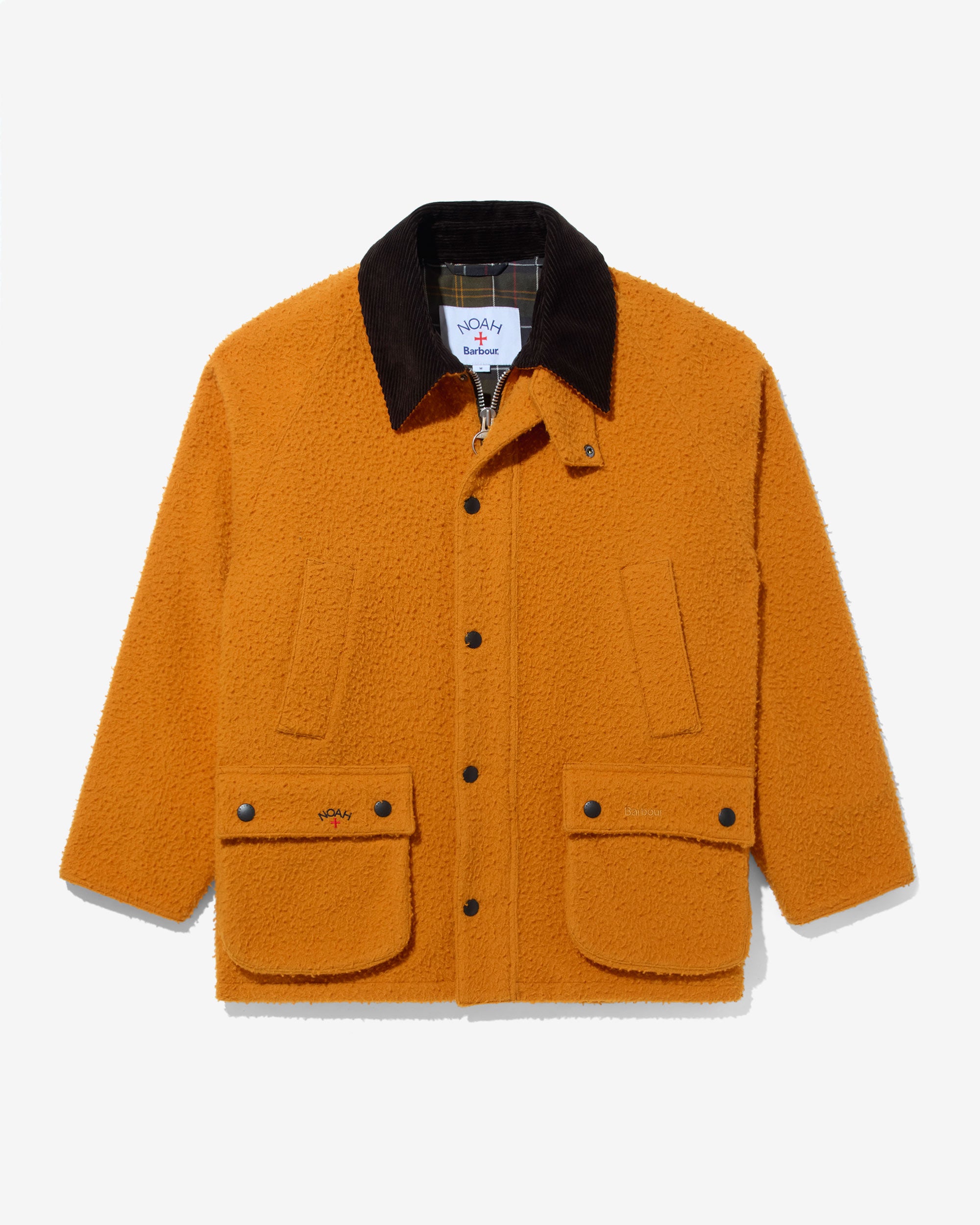 Barbour wool jacket Orange on sale