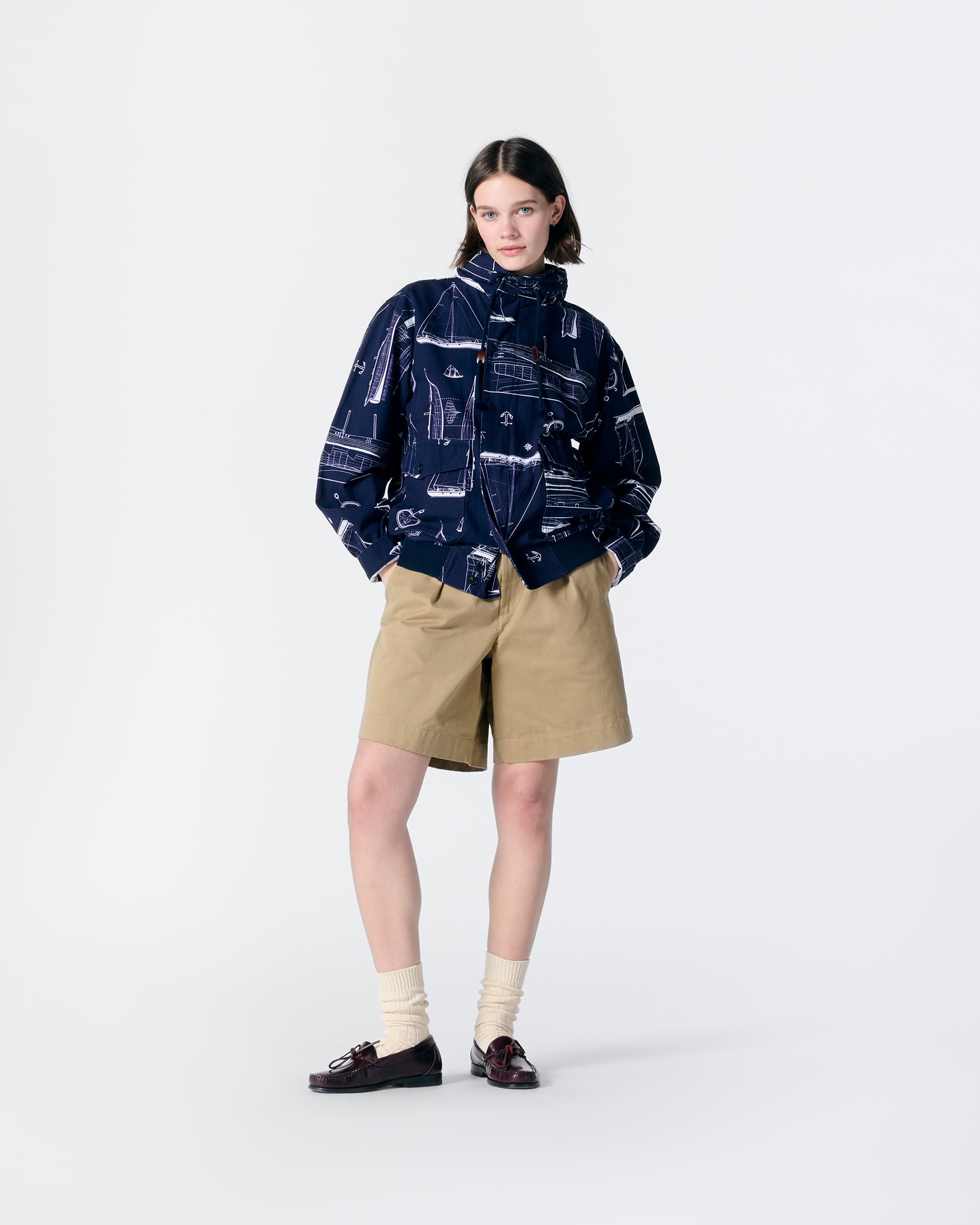 Single-Pleat Baggy Shorts - Noah