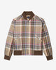 Noah - Linen Varsity Jacket - Brown Plaid - Swatch