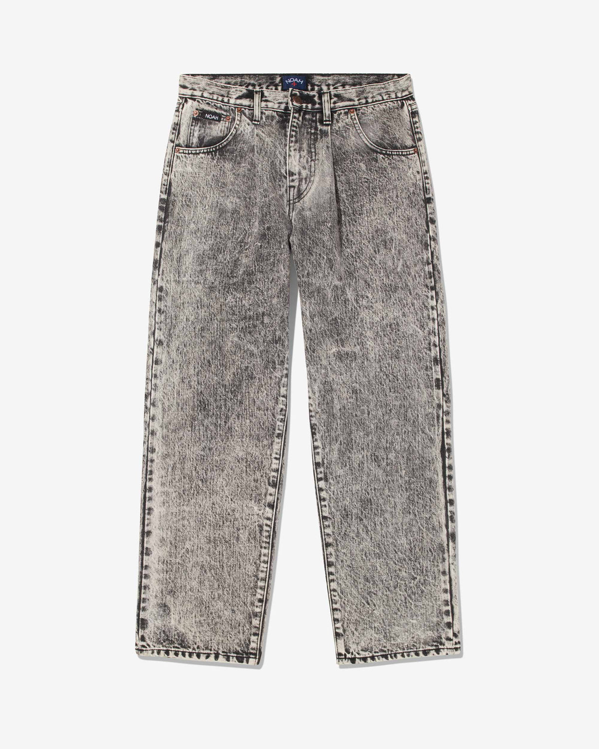 Acid Wash Pleated Jeans