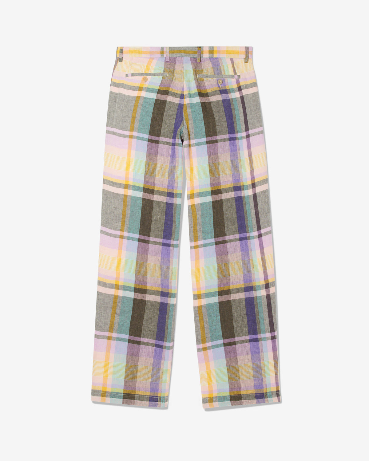 Double-Pleat Madras Trousers