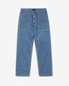 Noah - Denim Pleated Fatigue Pants - Wash Indigo - Swatch