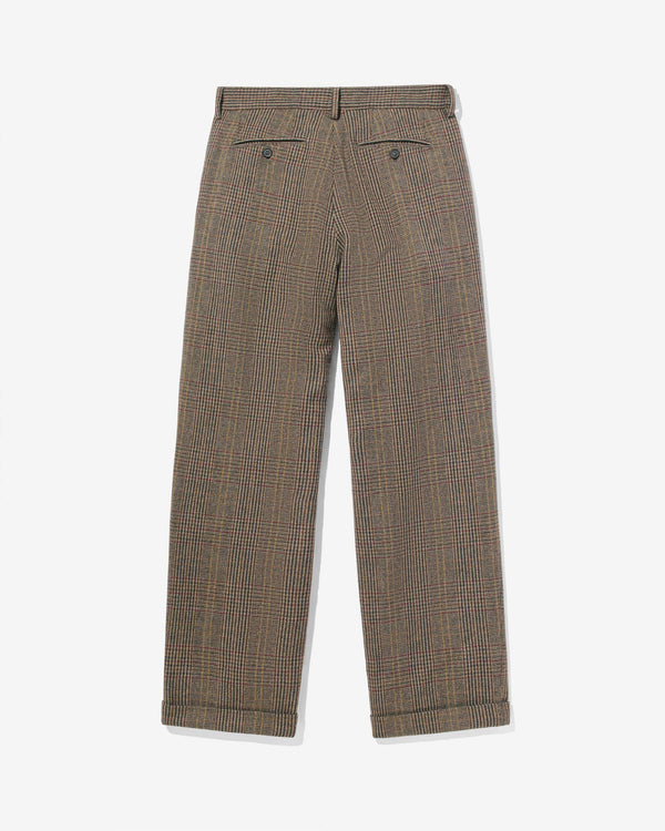 Noah - Glen Plaid Inverted Pleat Pant - Detail